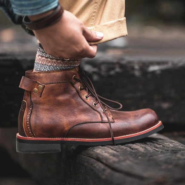 Herren Lederstiefel im Vintage-Stil - Xavi