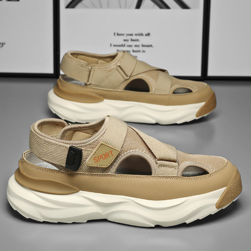 Herren-Sportsandalen mit dicker Sohle und Klettverschluss - Bruno