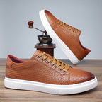 Niedrige Herren-Turnschuhe aus geprägtem Kunstleder im Casual-Stil - Álvaro