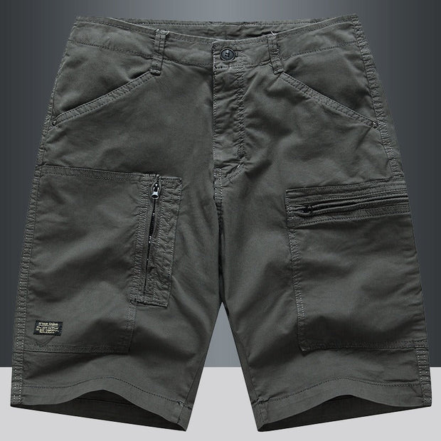Short cargo droit à poche zippée pour hommes - Elias