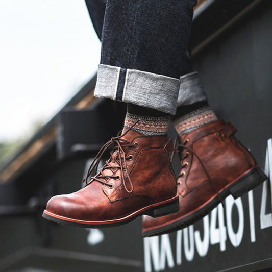 Herren Lederstiefel im Vintage-Stil - Xavi