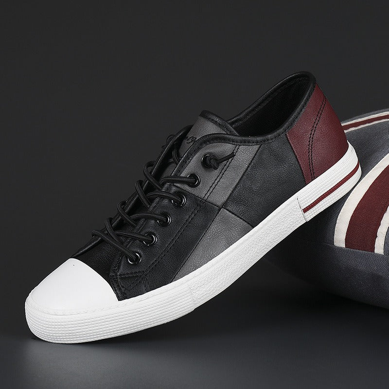 Lässige Herren-Turnschuhe aus Synthetikleder in Blockform - Tomás