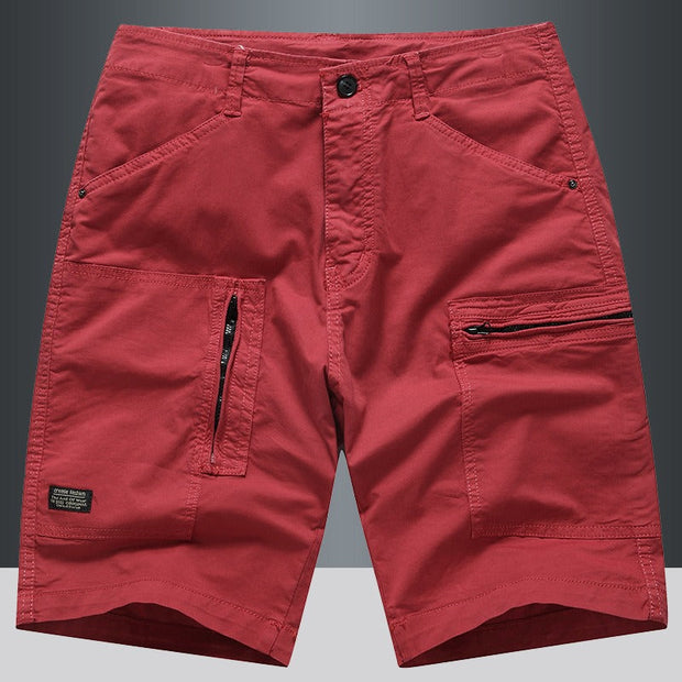 Short cargo droit à poche zippée pour hommes - Elias