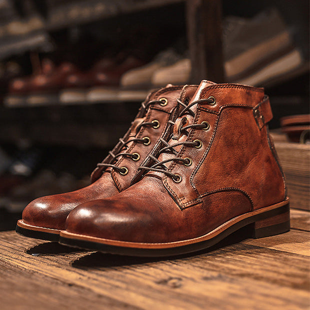 Herren Lederstiefel im Vintage-Stil - Xavi