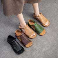 Kamila - Sandales à velcro de style chic faites à la main