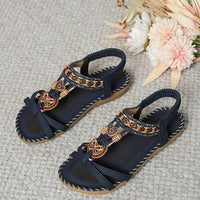 Sandales brodées à fleurs pour femmes, style bohème - Alma