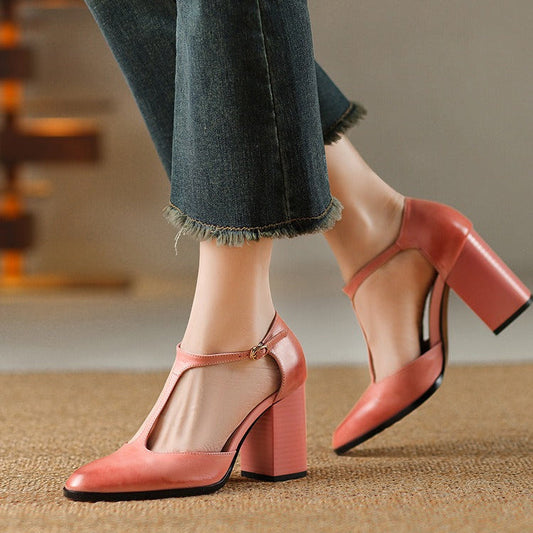 Talons mary jane rétro pour femmes - Mireille