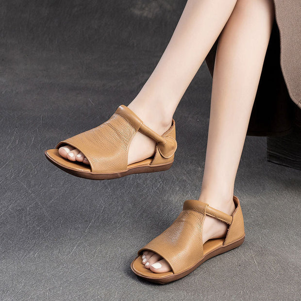 Kamila - Sandales à velcro de style chic faites à la main