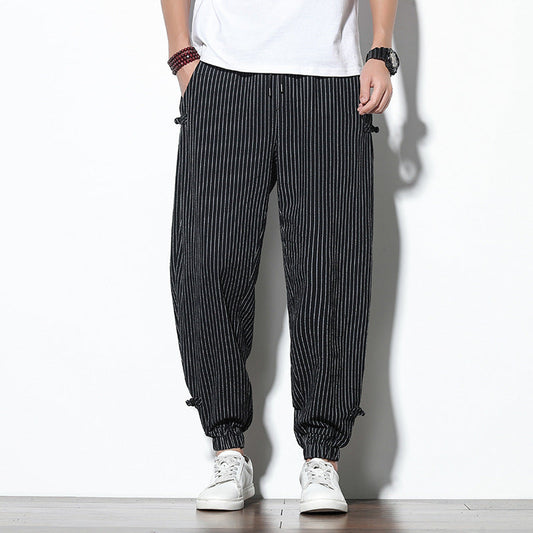 Pantalon imprimé rayé pour hommes - Matteo