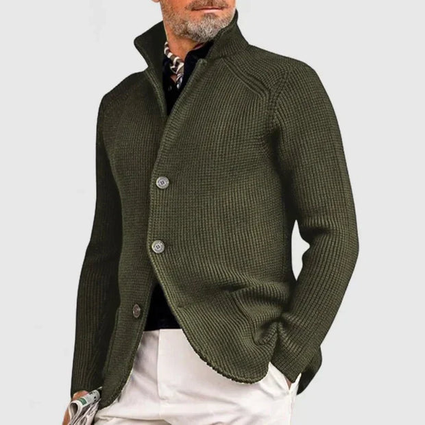 Élégant cardigan pour hommes avec patte de boutonnage