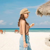 béret octogonal femmes chapeau de soleil