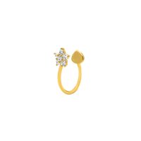 Earcuff Shiny Blossom plaqué or 14 carats