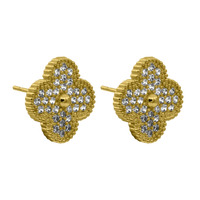 Sweet Leaf Boucles d'oreilles plaqué or 14 carats