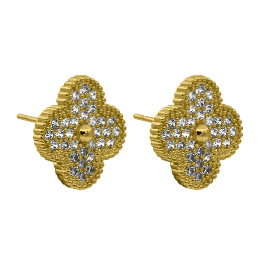 Sweet Leaf Boucles d'oreilles plaqué or 14 carats