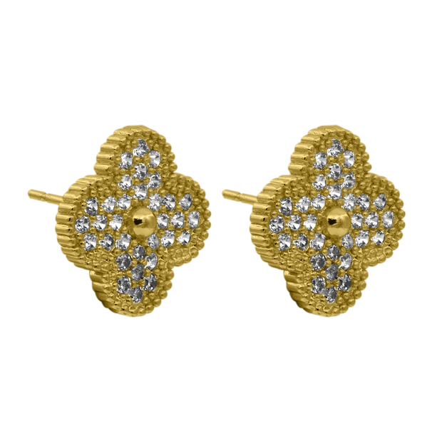 Sweet Leaf Boucles d'oreilles plaqué or 14 carats