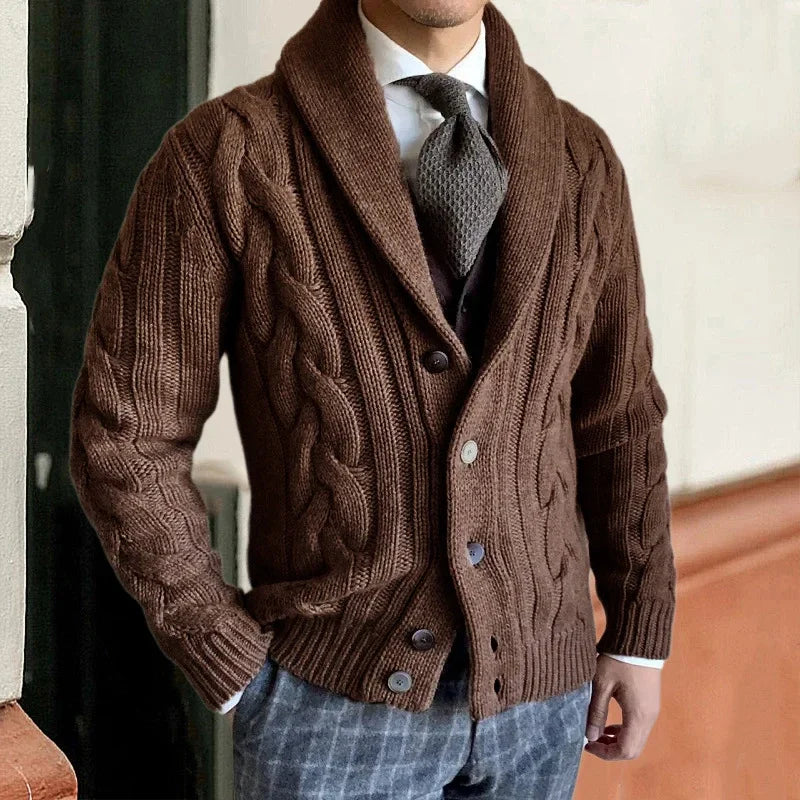 Warmer Herren-Kardigan für Herbst und Winter