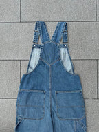 Damen Jeans-Latzhose Vintage Used-Look Oversize - Susi