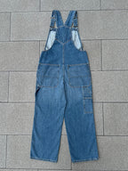 Damen Jeans-Latzhose Vintage Used-Look Oversize - Susi