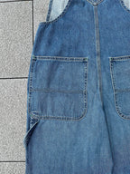 Damen Jeans-Latzhose Vintage Used-Look Oversize - Susi