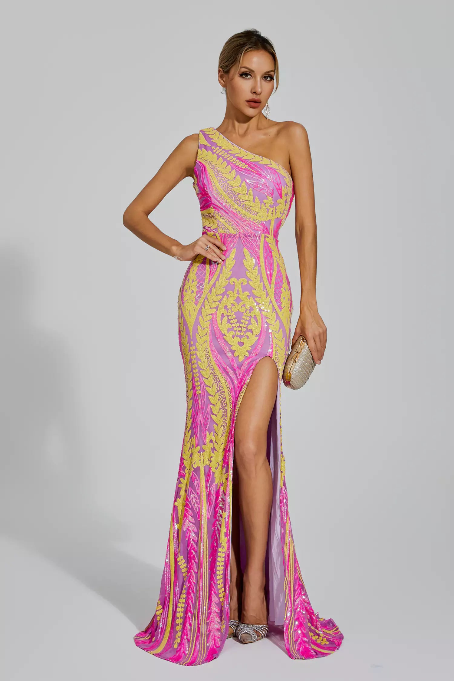 Damen Maxikleid mit Seitenschlitz - Waltraud