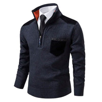 Pull tricoté à demi-fermeture éclair pour hommes - Lennart