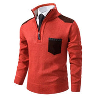 Pull tricoté à demi-fermeture éclair pour hommes - Lennart