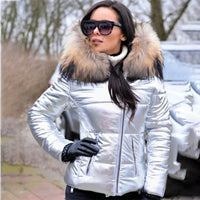 RANA - Veste hiver avec capuche en fourrure