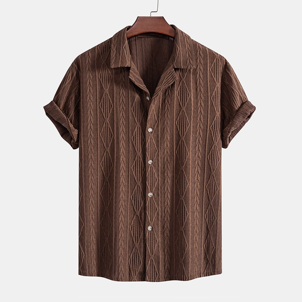 Ensemble chemise et short en jacquard cubain