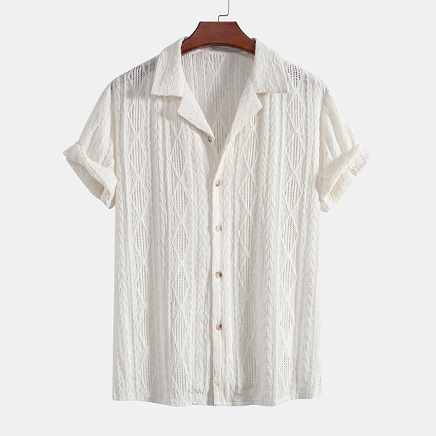 Ensemble chemise et short en jacquard cubain