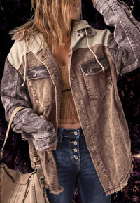 Nina- Veste rétro en velours côtelé