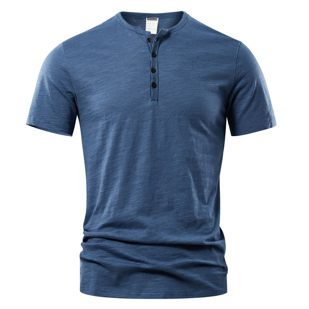 T-shirt Henley pour homme - décontracté et classique