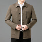 Leichte Baumwolljacke mit bedrucktem Innenfutter - Jens