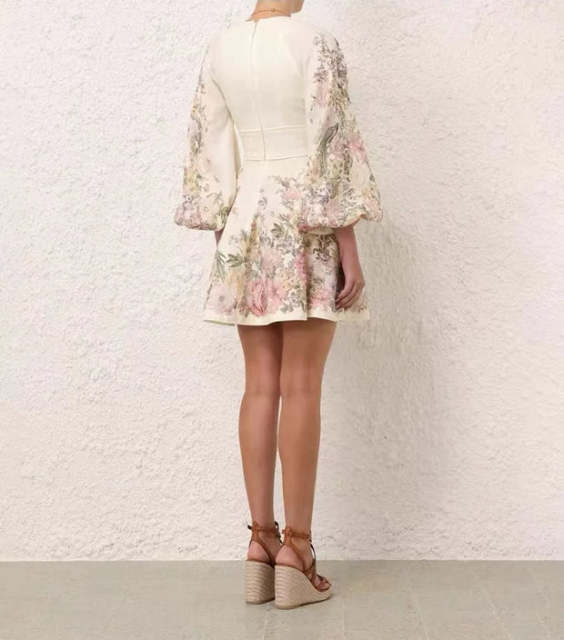 Mahalia - Robe à nouettes à imprimé floral