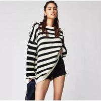 Madeleine - Pullover mit bedruckten Streifen und langen Ärmeln
