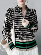 ZARI - Strickjacke mit Karomuster