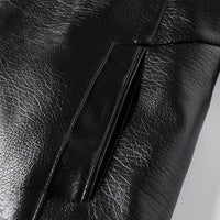 Veste en cuir végétalien avec col - Liam
