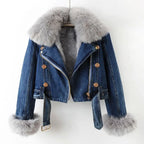 Damen-Jeansjacke mit Paspel - Serene