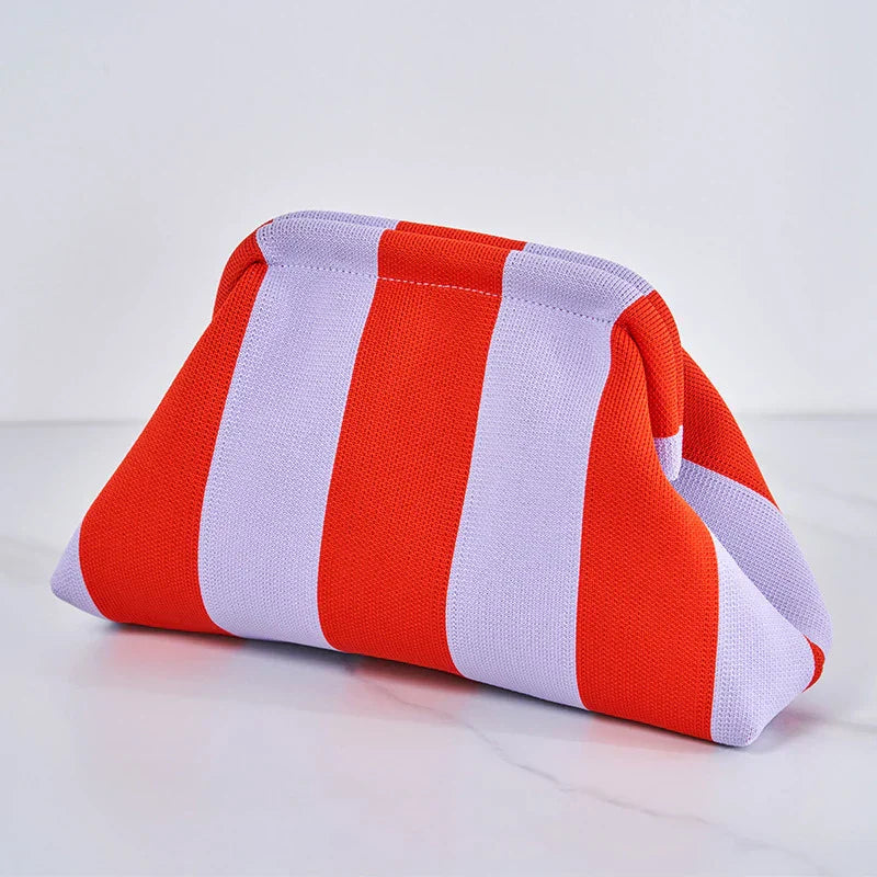 Women's gewebte Tasche Frühling Sommer Stil mit gestreiften Design