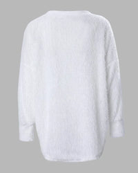 Pull à col en V manches longues pour femmes Zexo