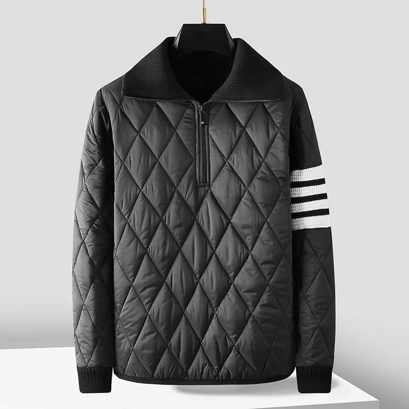 Wattiertes Sweatshirt mit Reißverschluss für Männer - Adam