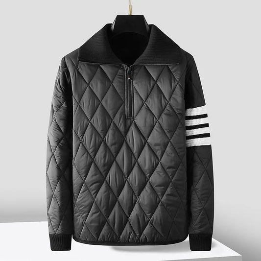 Wattiertes Sweatshirt mit Reißverschluss für Männer - Adam