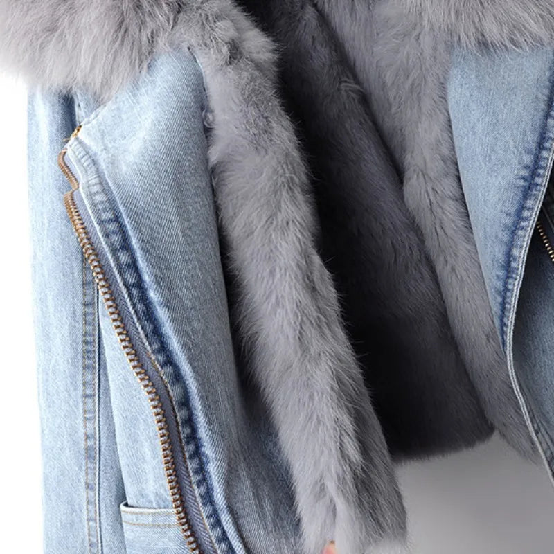 Damen-Jeansjacke mit Paspel - Serene