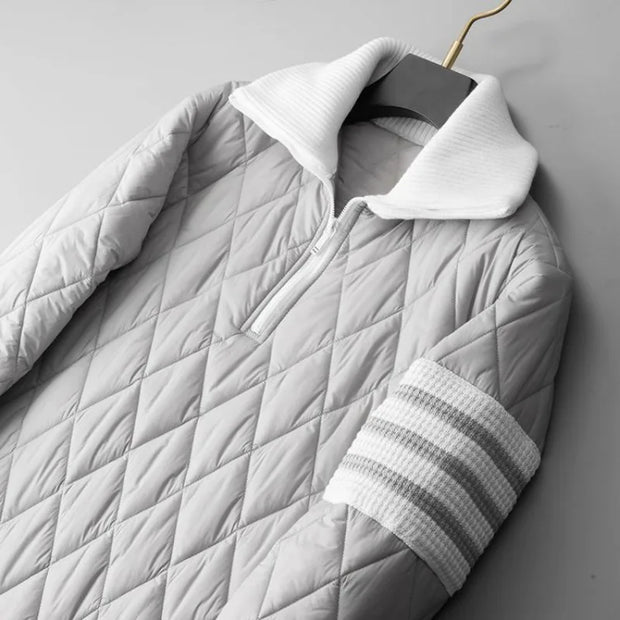 Sweat-shirt zippé matelassé pour hommes - Adam