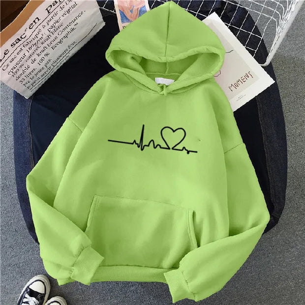 Pull à capuche ample à manches longues pour femmes