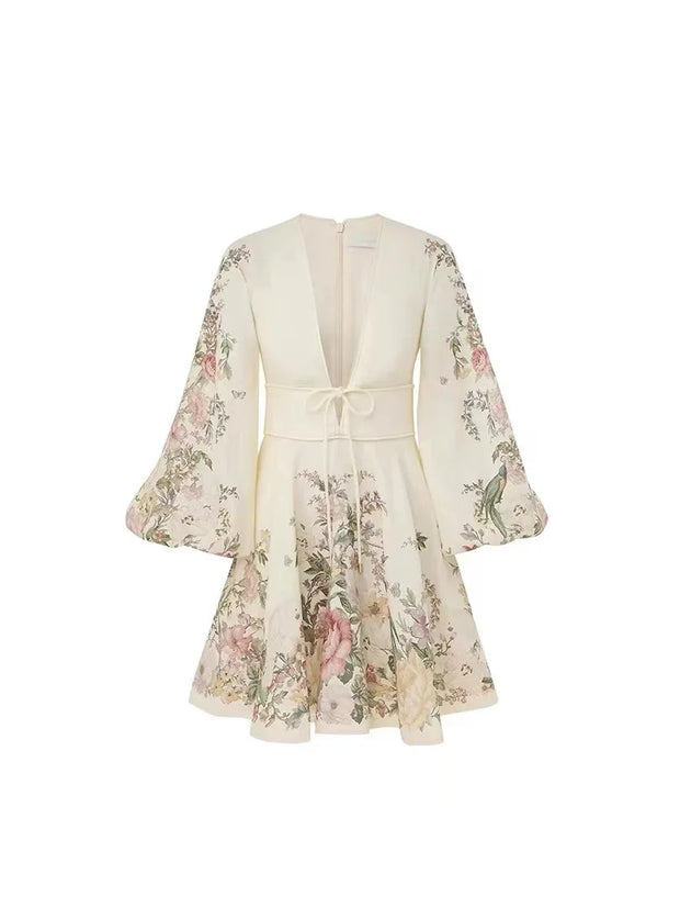 Mahalia - Robe à nouettes à imprimé floral