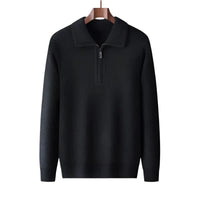 Herren Strickpullover mit halbem Reißverschluss - Lauro
