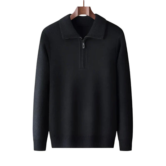 Herren Strickpullover mit halbem Reißverschluss - Lauro