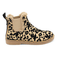 Elaine - Damen Chelsea Ankle Boots mit Leopardenmuster