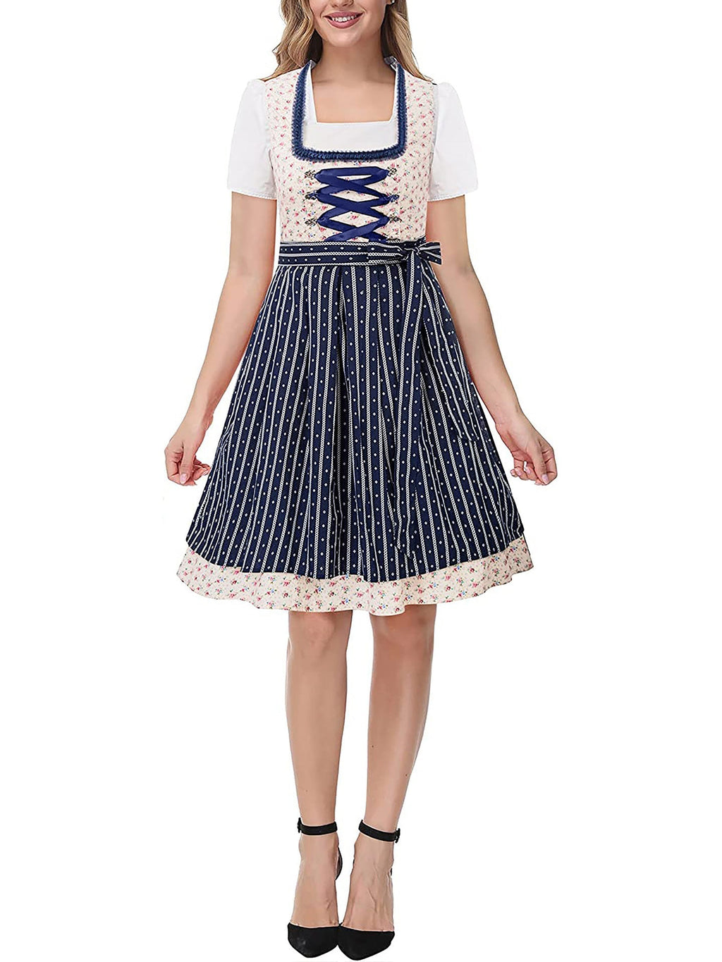 Damen Elegantes Midi Oktoberfest Dirndl Kleid - Anneliese