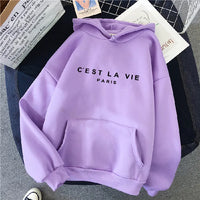 Pull à capuche ample à manches longues pour femmes